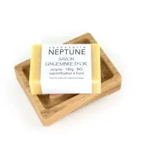 Set savon bio et porte-savon en chêne
